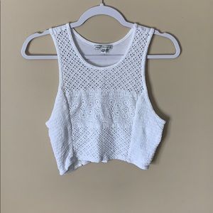 AEO White Embroidered Tank (No stains/holes)